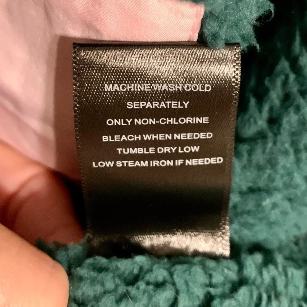 Sherpa oversized hoodie jacket frostbite fleece pullover 1/4 zip button up - Picture 15 of 16